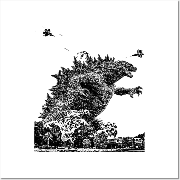 Vintage godzilla Wall Art by JamexAlisa